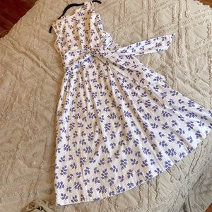 Cotton Anne Klein dress / midi / with an attached belt